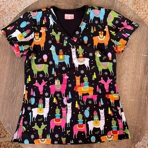 Llama Scrub Top Size XSmall